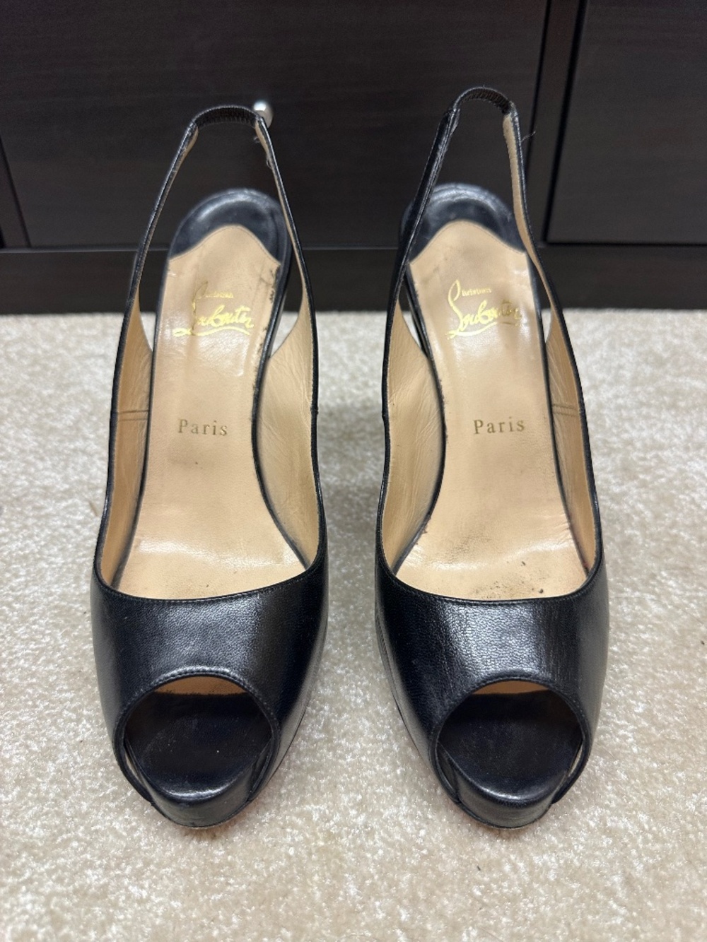 Christian Louboutin Platform Peep Toe Pumps